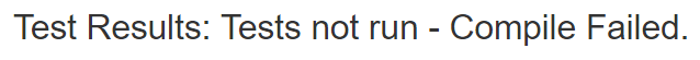 Tests not run